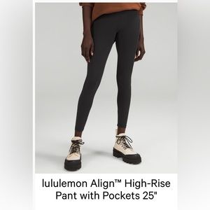 Lululemon high rise align legging 25” with pockets